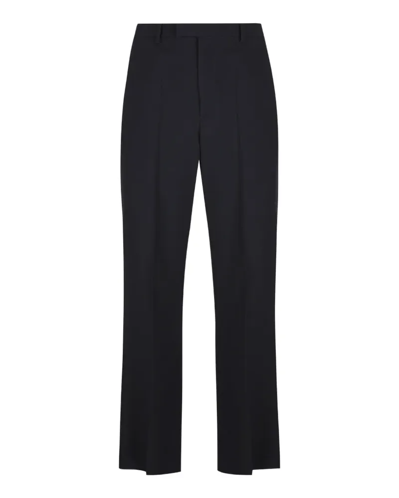 Valentino Garavani pressed-crease wool trousers - Blau Blau