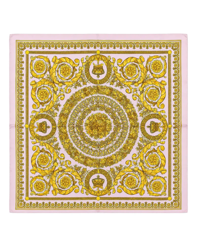 Versace Barocco-print silk scarf - Rosa Rosa