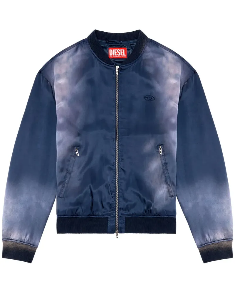 Diesel J-Martex Bomberjacke aus Satin - Blau Blau