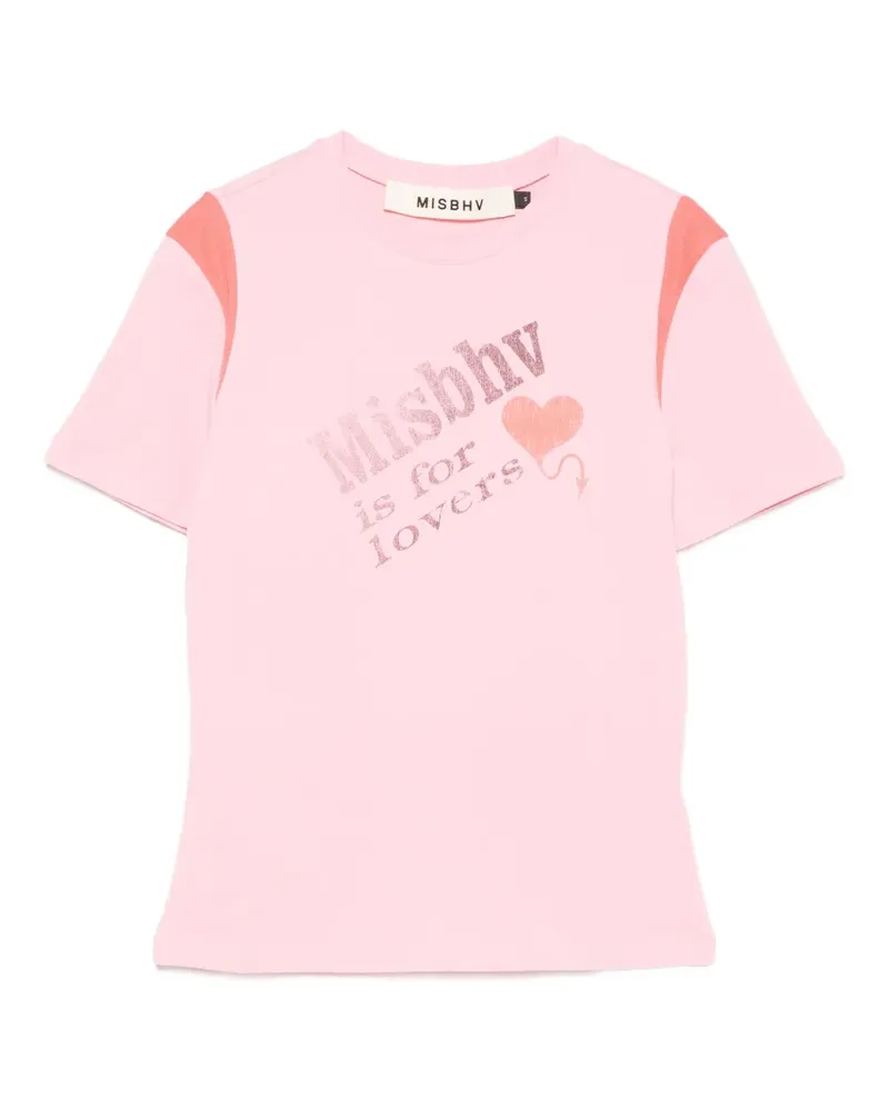 MISBHV T-Shirt mit Print - Rosa Rosa