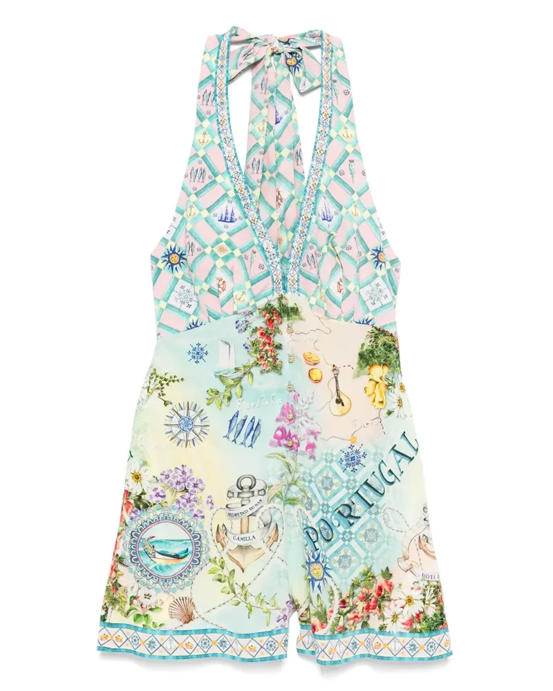 Camilla Jumpsuit aus Seide - Blau Blau