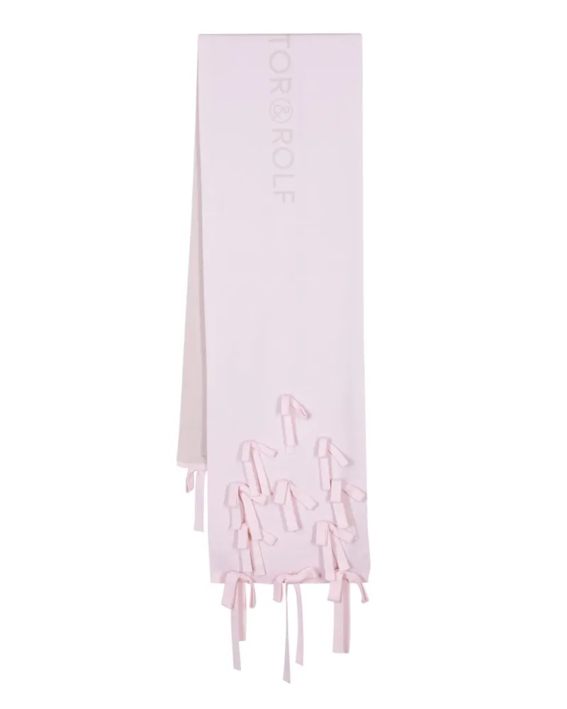 Viktor & Rolf Schal mit Jacquard-Logo - Rosa Rosa