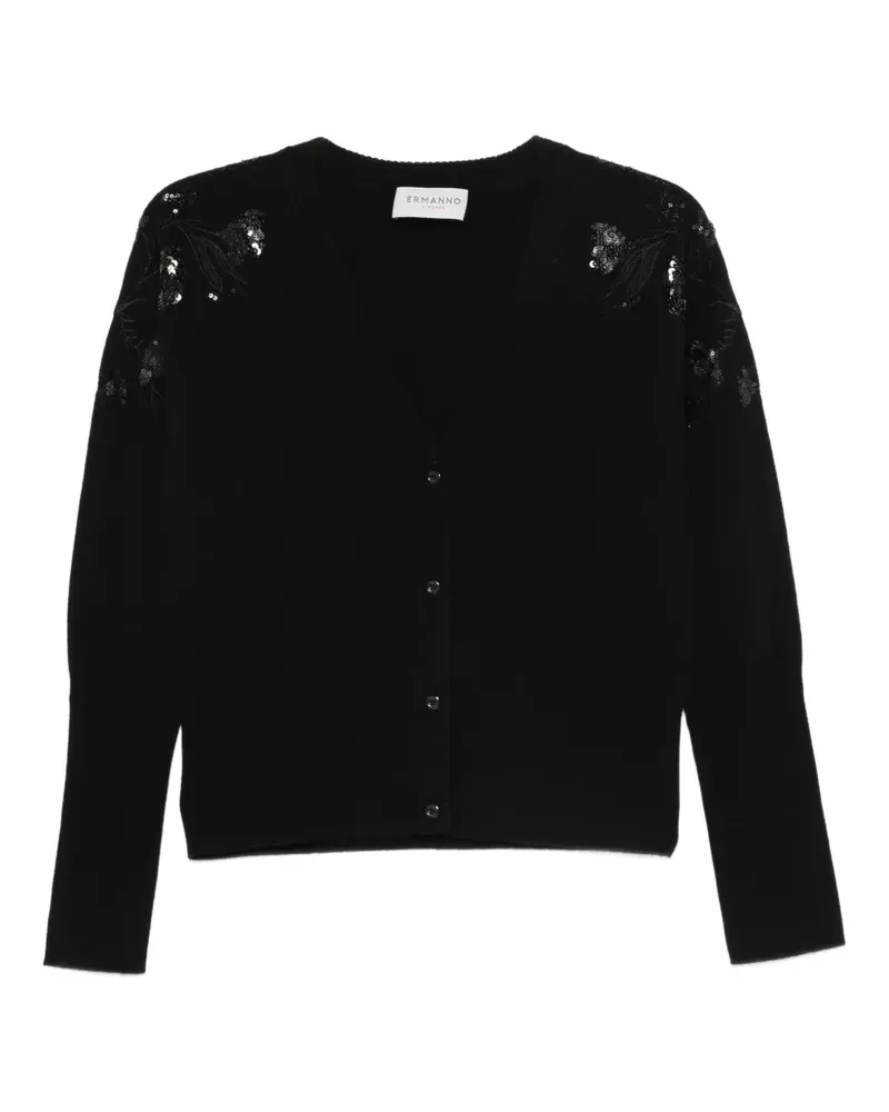 Ermanno Scervino Cardigan mit Pailletten - Schwarz Schwarz
