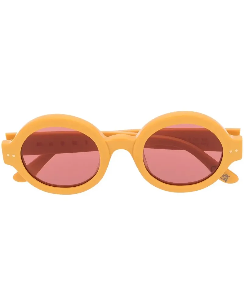 Marni Sonnenbrille mit rundem Gestell - Orange Orange
