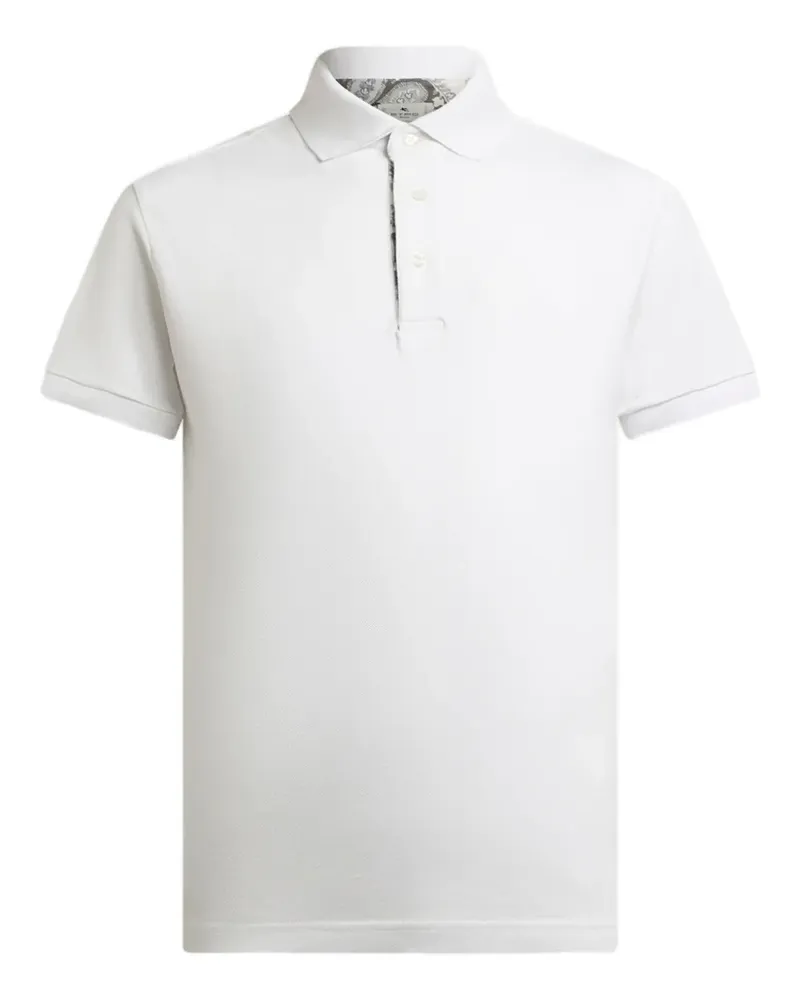 Etro Poloshirt mit Pegasus-Muster - Weiß Weiß
