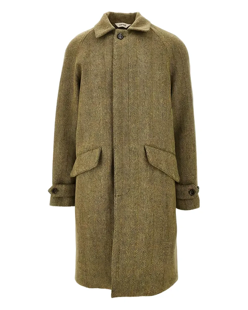 ASPESI Wright herringbone single-breasted coat - Braun Braun