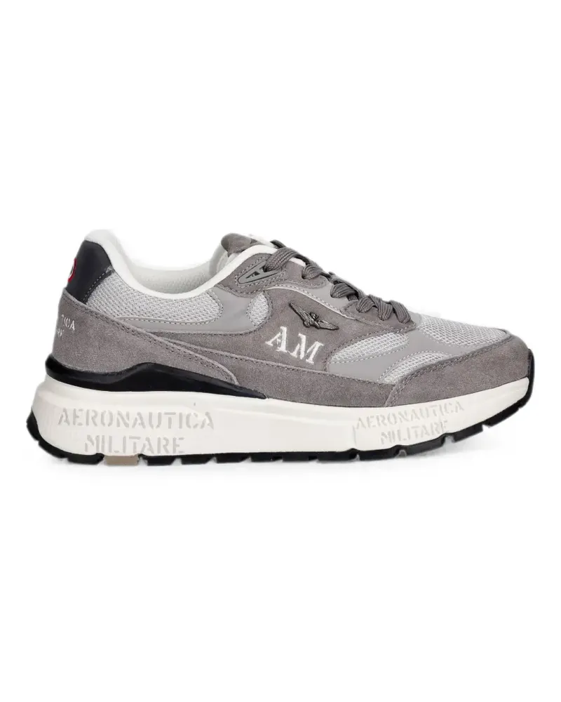 Aeronautica Militare Sneakers mit Logo-Patch - Grau Grau
