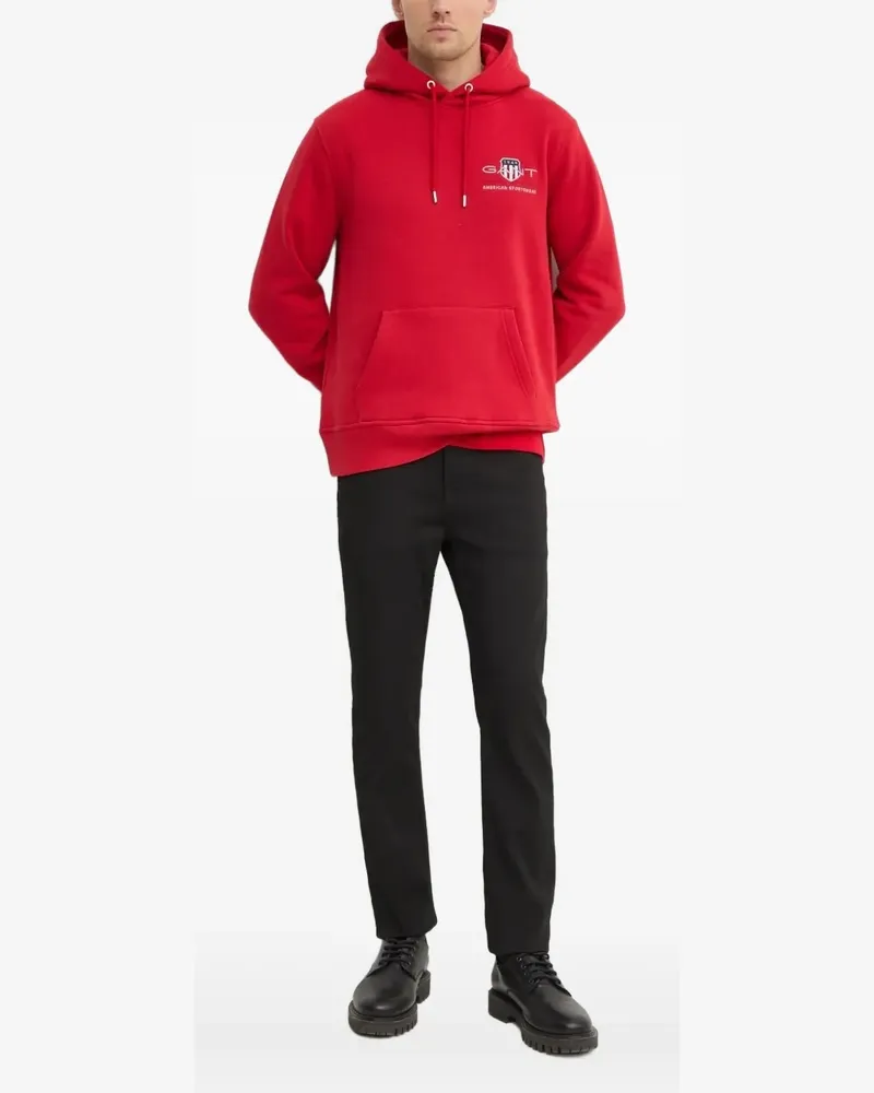 Gant Hoodie mit Logo-Stickerei - Rot Rot