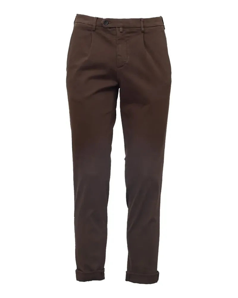 Briglia 1949 Schmale Plisseehose - Braun Braun