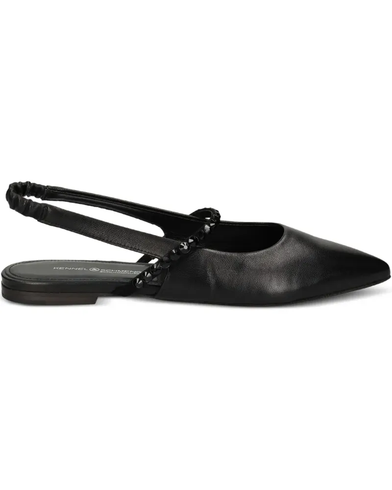 Kennel & Schmenger Greta Ballerinas mit Slingback-Riemen - Schwarz Schwarz