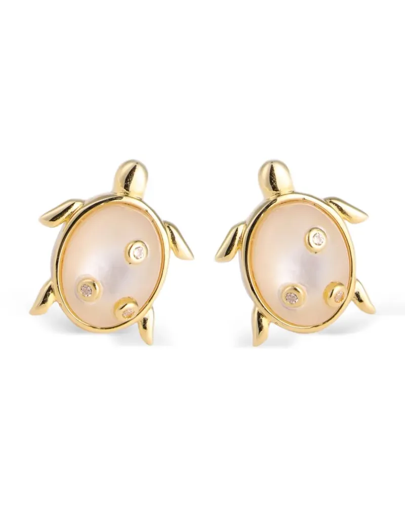Eshvi MOPP Turtle Ohrstecker - Weiß Weiß