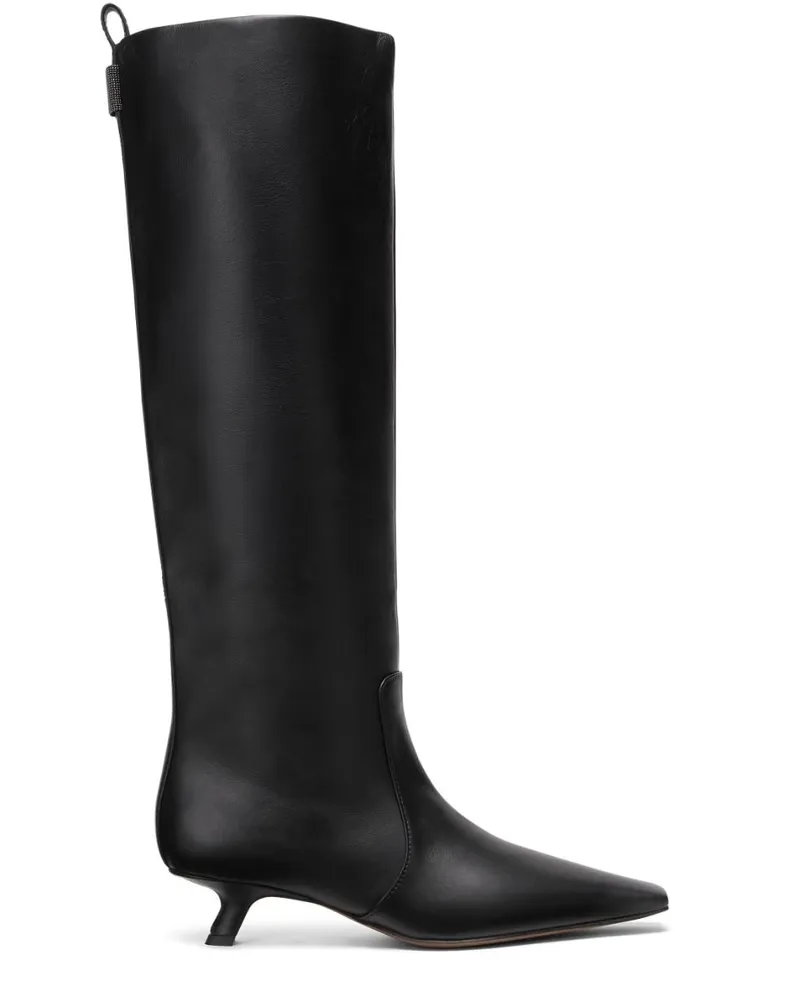Brunello Cucinelli Kniehohe Stiefel - Schwarz Schwarz