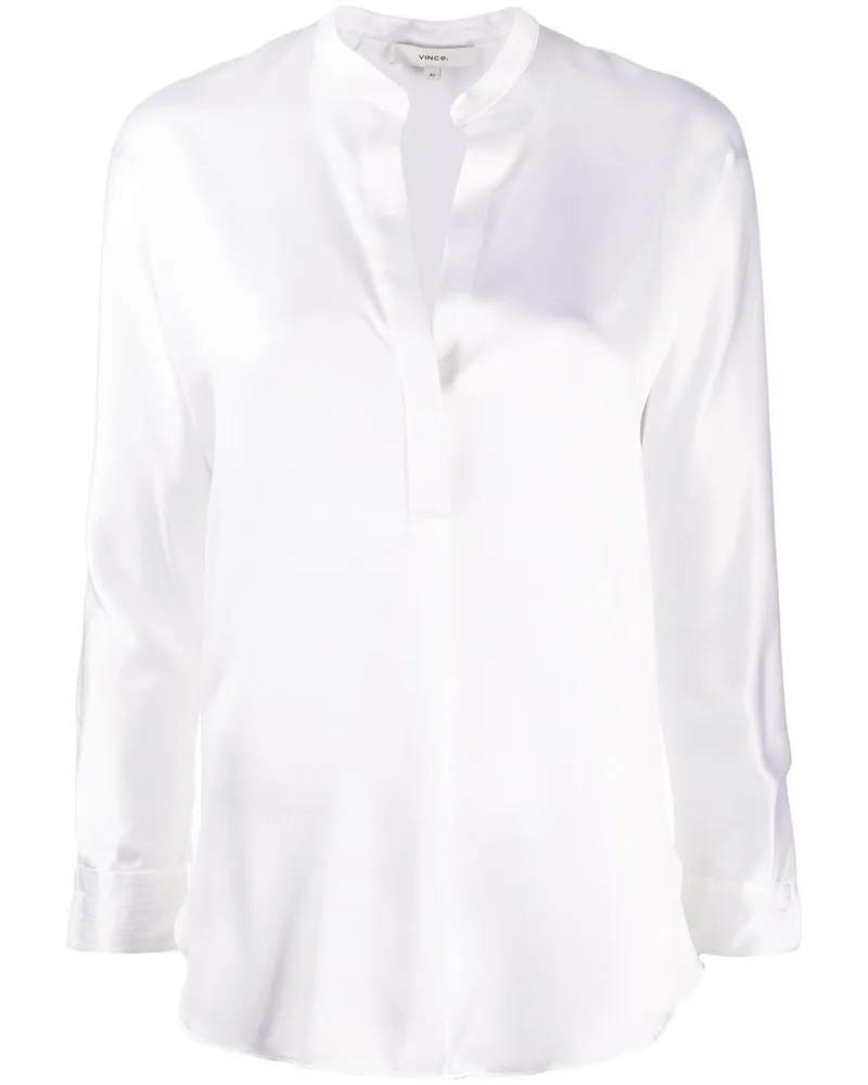 Vince Bluse mit Schleifenkragen - Weiß Weiß