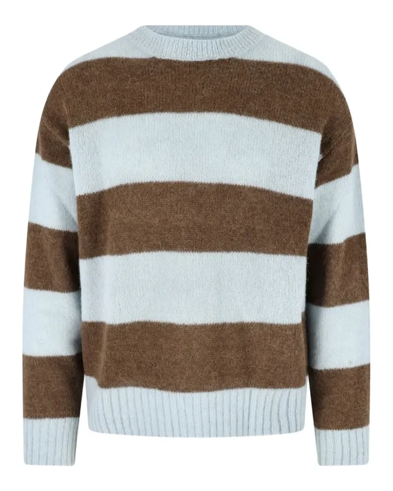 Closed striped alpaca-blend sweater - Braun Braun