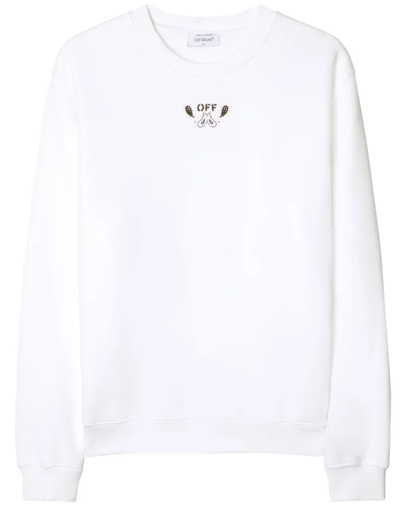 OFF-WHITE Sweatshirt mit Bandana-Stickerei - Weiß Weiß