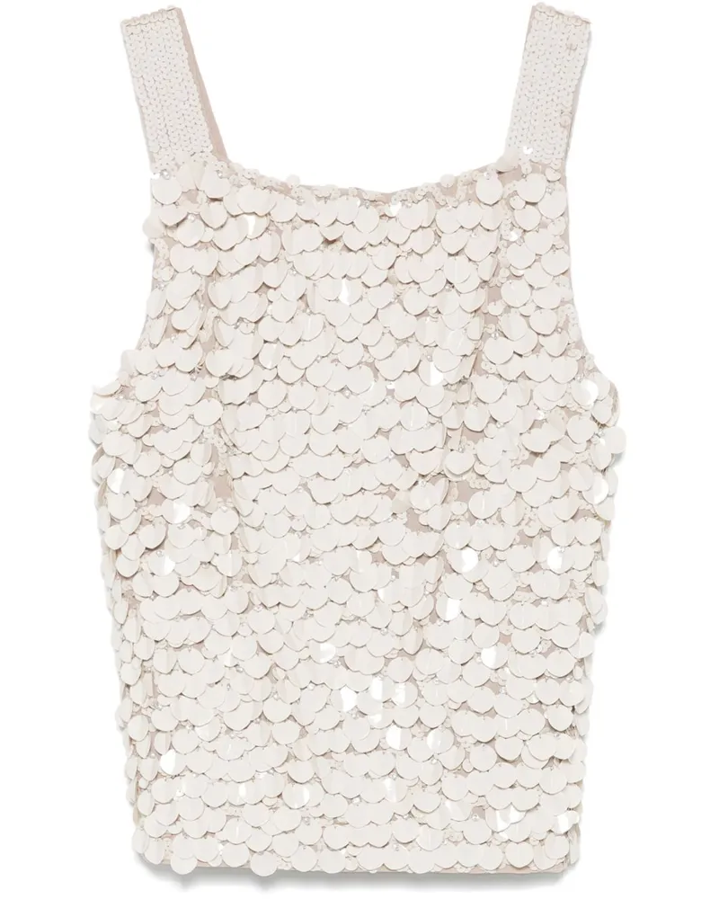 P.A.R.O.S.H. P.A.R.O H. Top mit Pailletten - Nude Nude