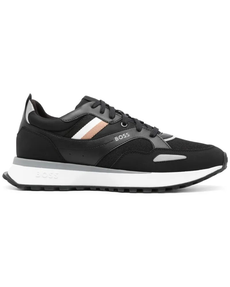 HUGO BOSS Gestreifte Sneakers - Schwarz Schwarz