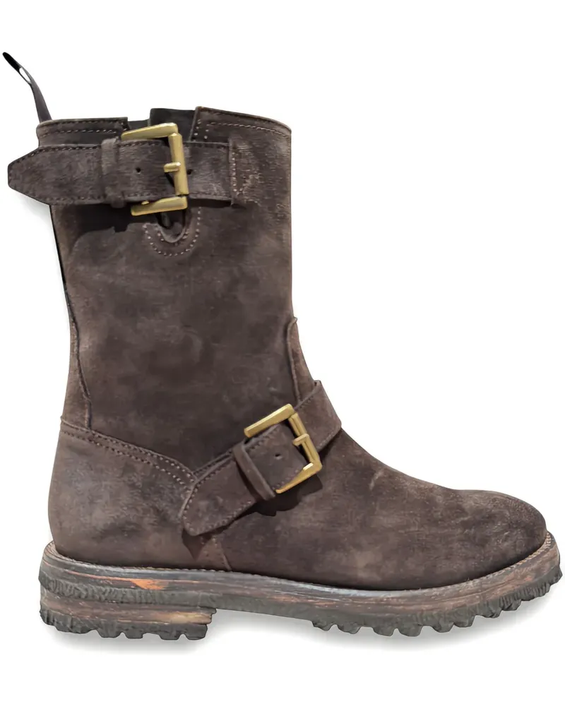 CALCE zip-up buckle biker boots - Braun Braun