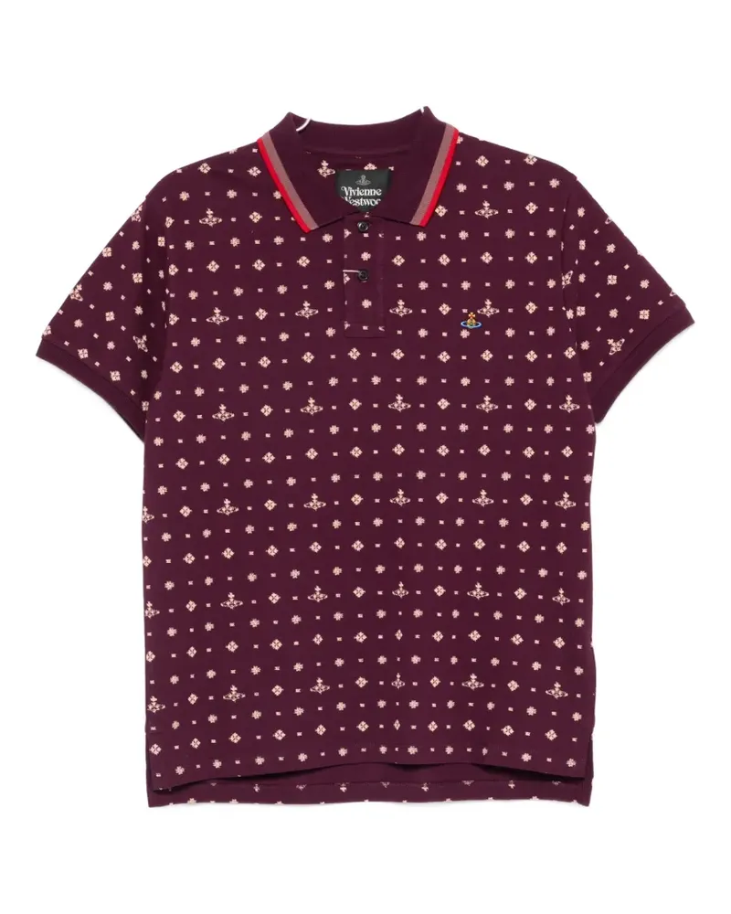Vivienne Westwood patterned trim polo shirt - Violett Violett