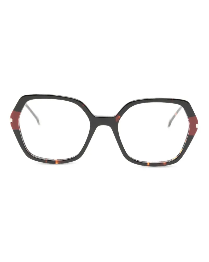 Carolina Herrera New York Brille mit geometrischem Gestell - Rot Rot
