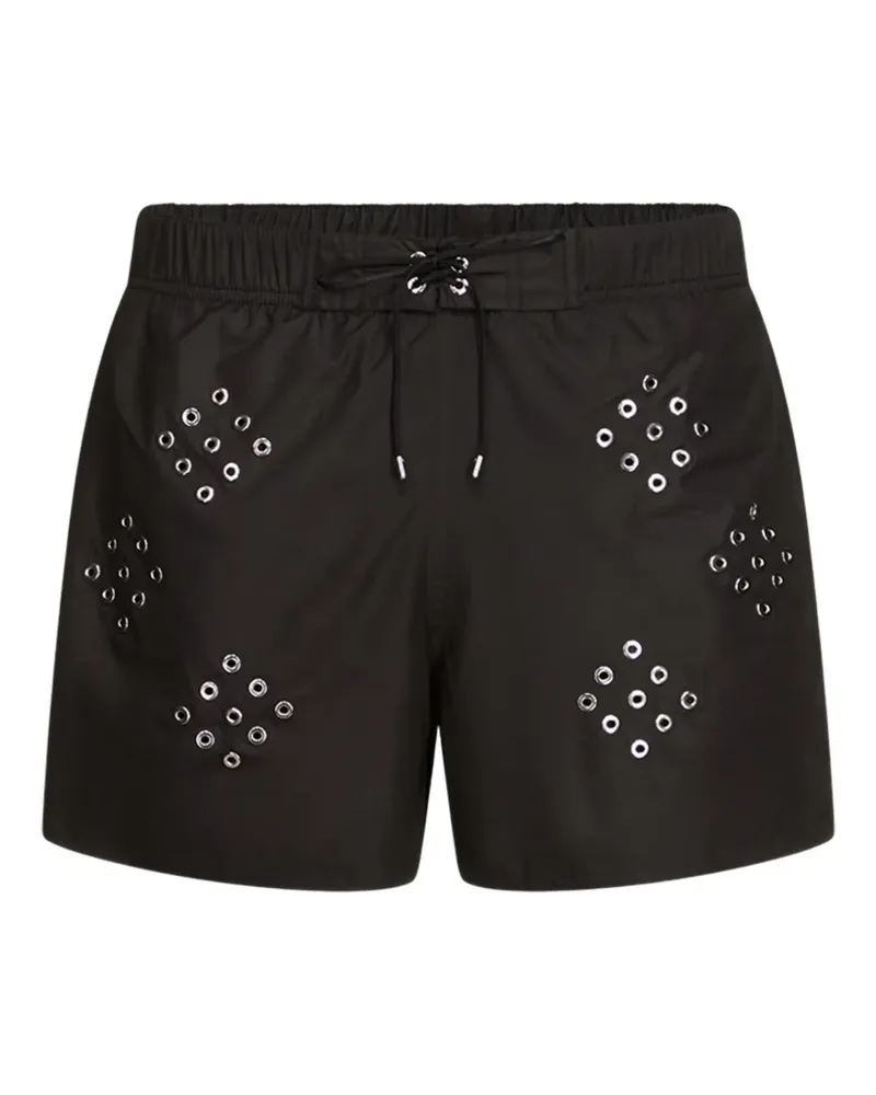 Ludovic de Saint Sernin eyelets swim shorts - Schwarz Schwarz