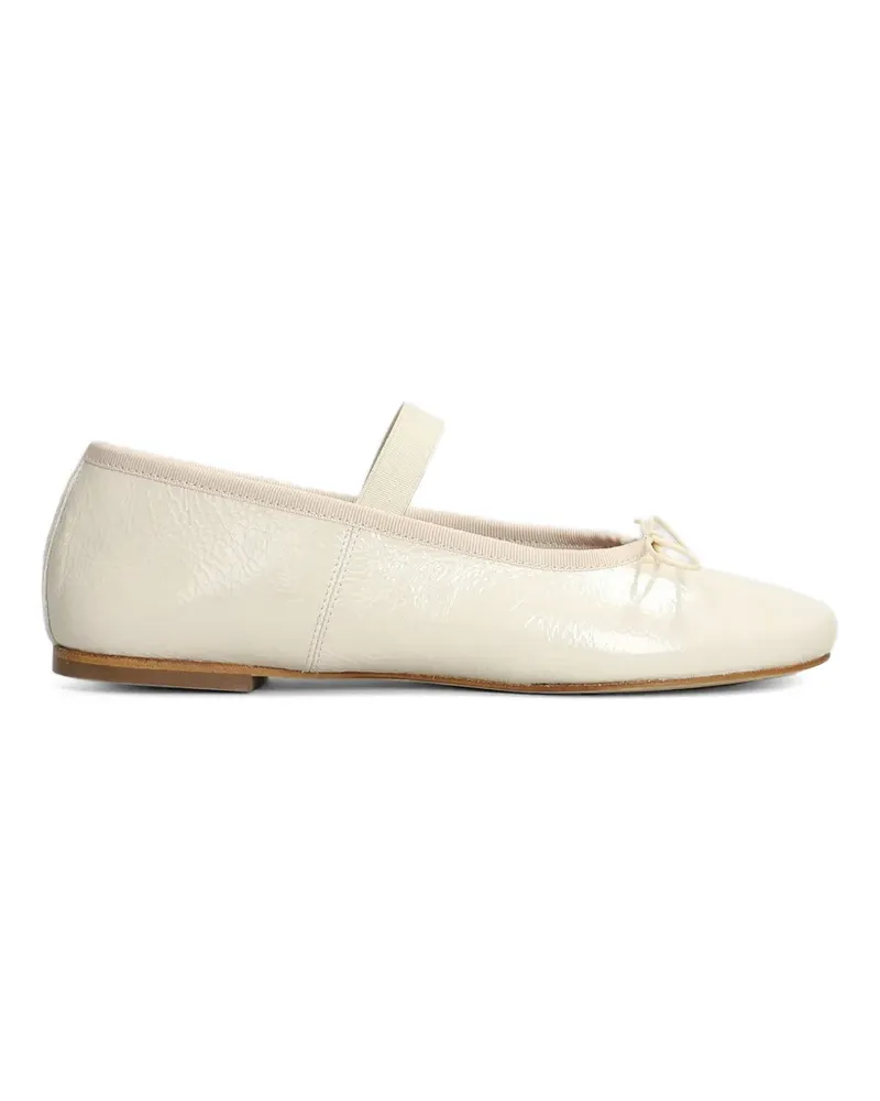 Anniel bow-detail elasticated-strap ballet flats - Nude Nude
