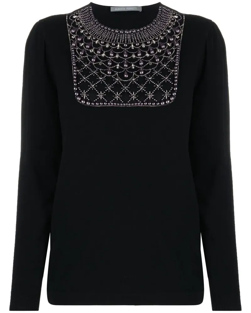 Alberta Ferretti Verzierter Pullover - Schwarz Schwarz