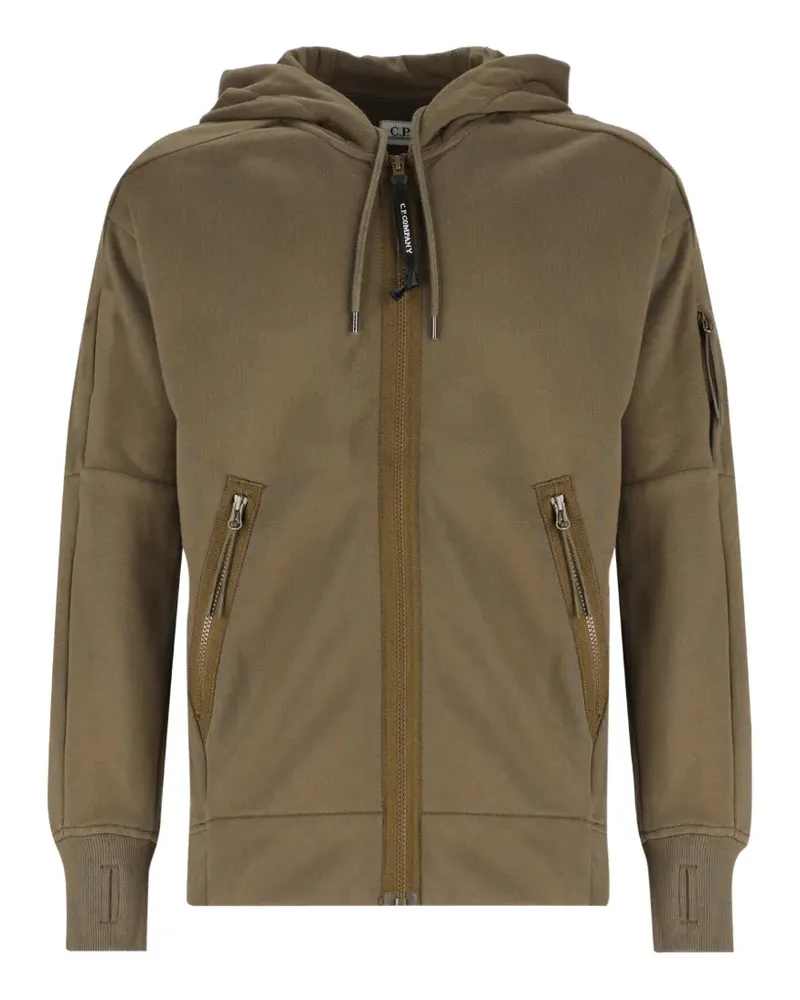C.P. Company Lens-detailed zip-up hoodie - Grün Grün