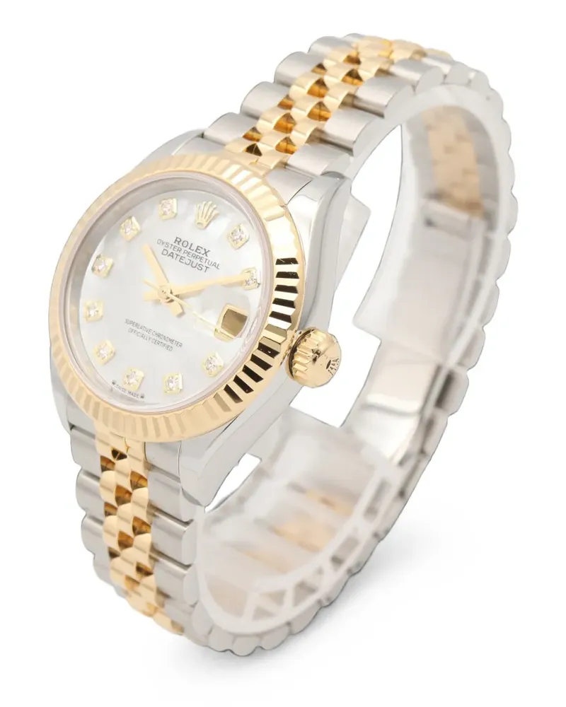 Rolex 2010s Datejust Diamond Armbanduhr 28mm - Weiß Weiß