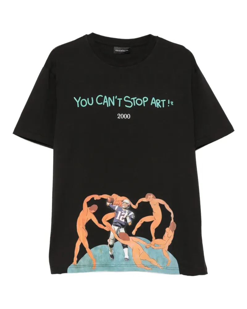 throwback. T-Shirt mit grafischem Print - Schwarz Schwarz