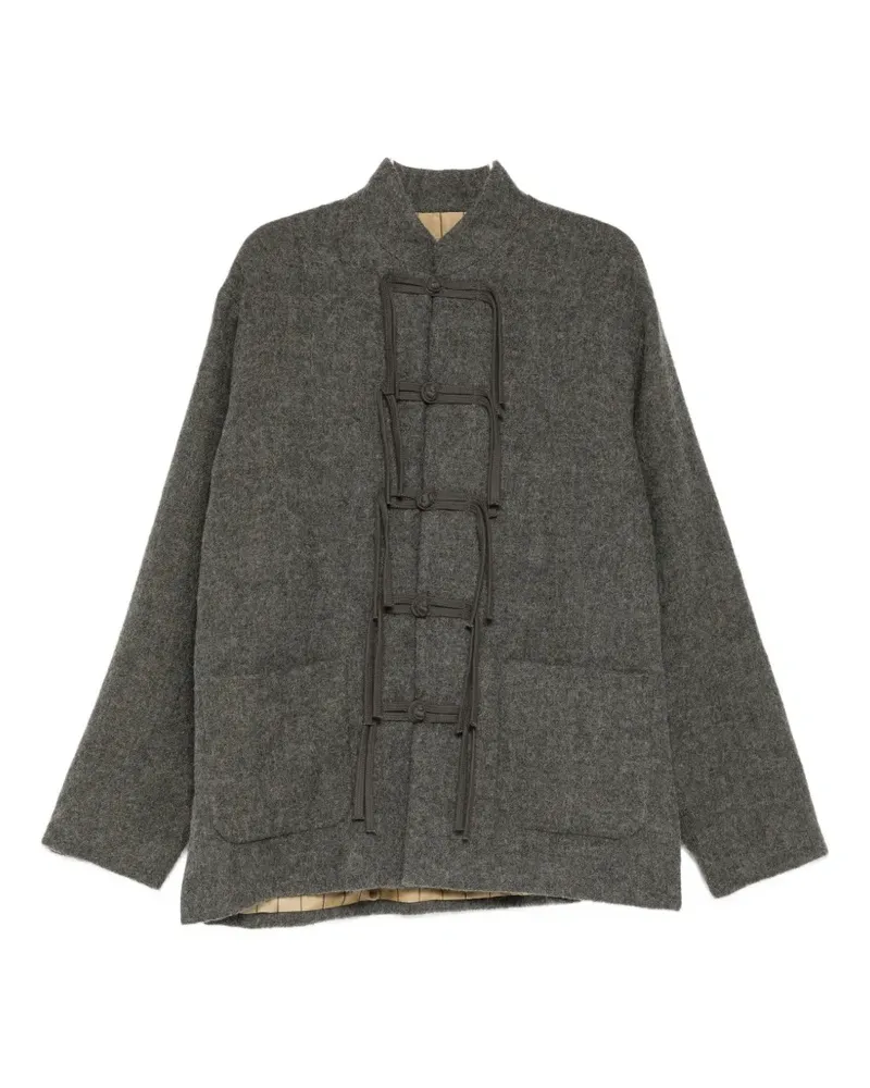 Uma Wang Jacke mit Froschverschluss - Grau Grau