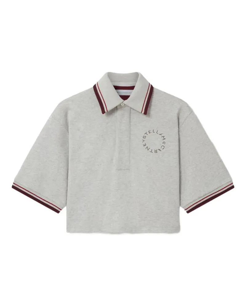 Stella McCartney Poloshirt mit Logo - Grau Grau