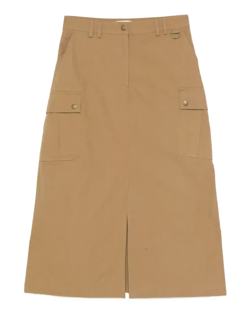 Barbour Gwen cargo front-slit skirt - Nude Nude