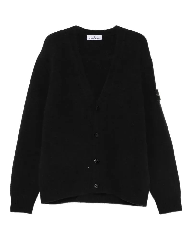 Stone Island Cardigan mit V-Ausschnitt - Schwarz Schwarz