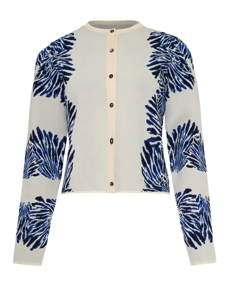 Ulla Johnson abstract-patterned button-up cardigan - Nude Nude