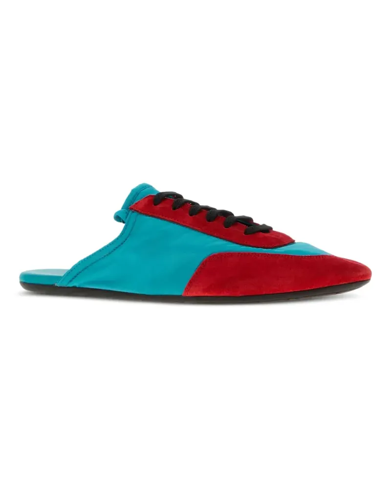 Prada Zweifarbige Mules mit Schnürung - Blau Blau