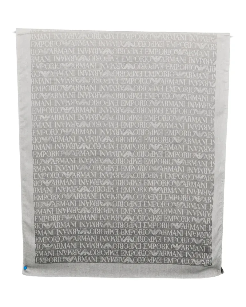 Emporio Armani logo scarf - Grau Grau
