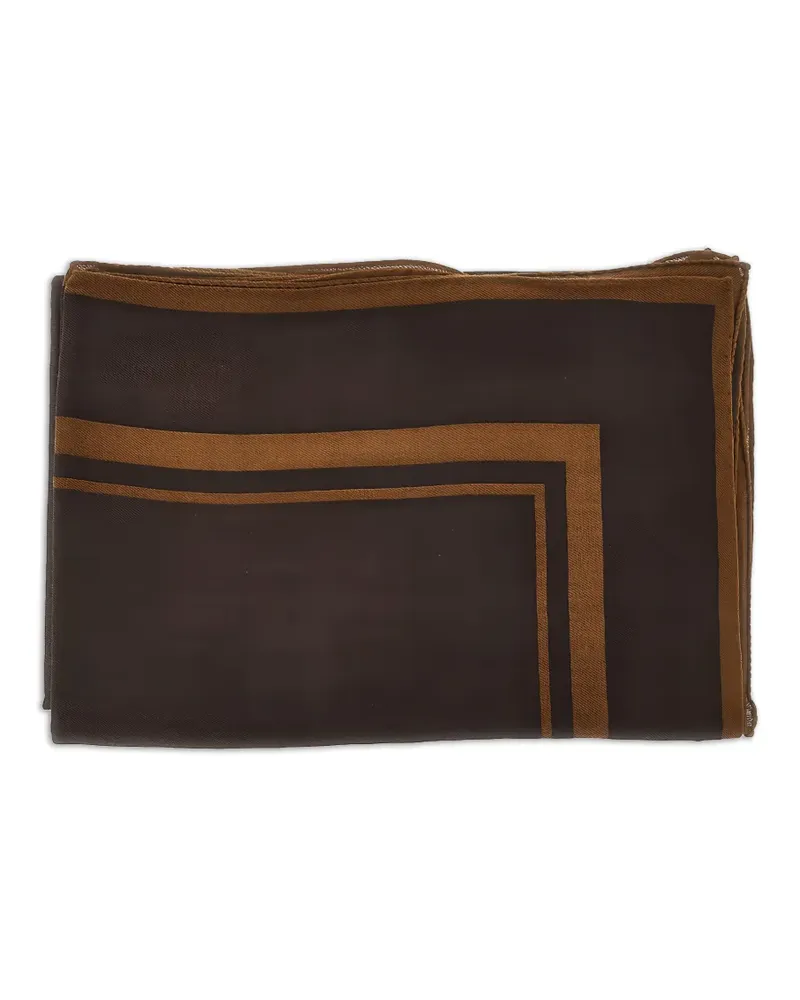 Saint Laurent Cassandre wool scarf - Braun Braun