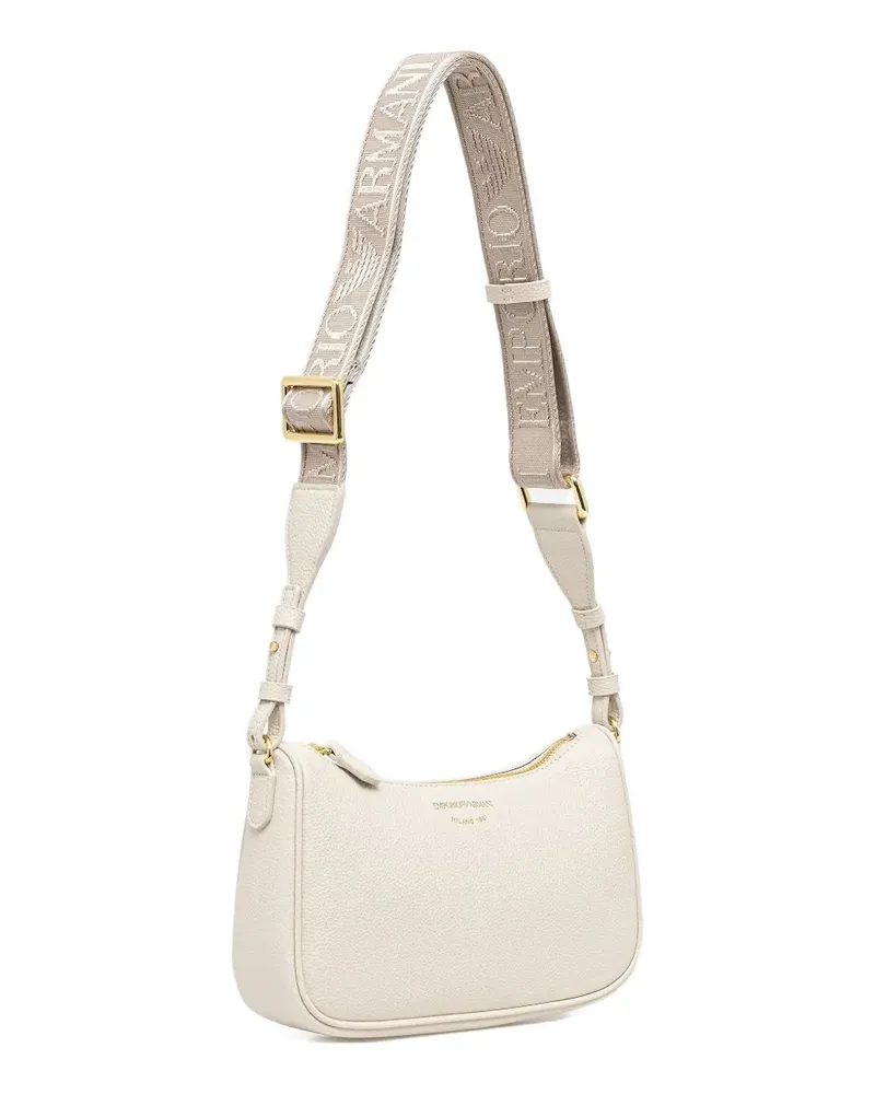 Emporio Armani Schultertasche mit Logo-Schild - Nude Nude