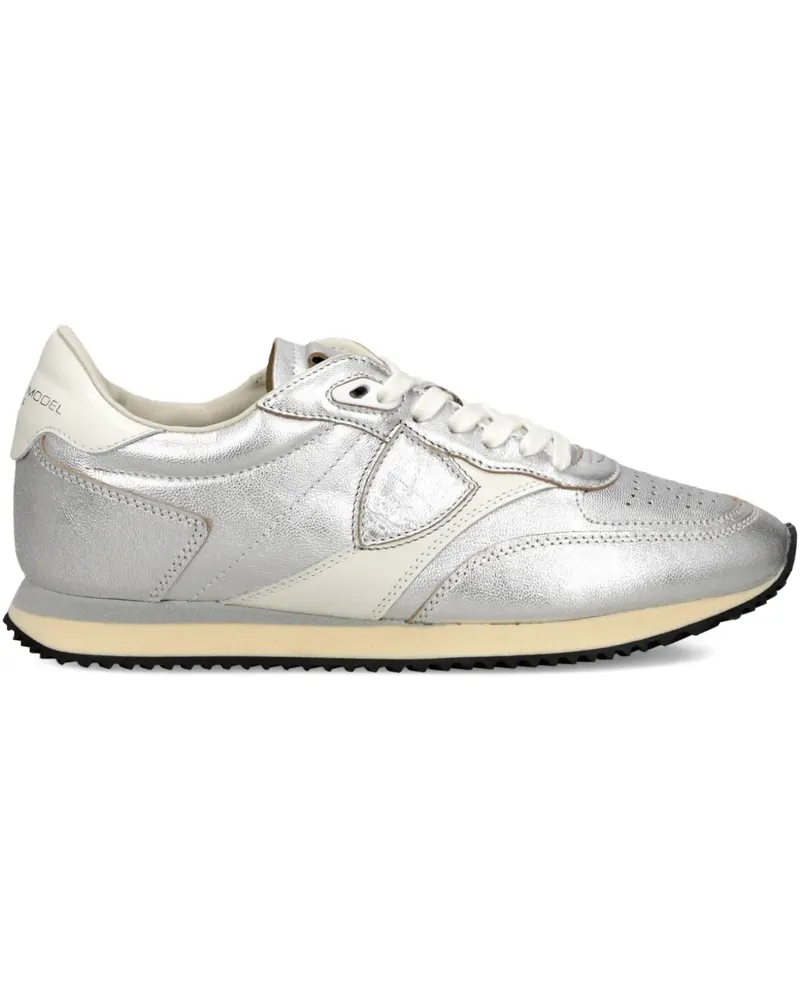 Philippe Model Blville Sneakers mit perforierten Einsätzen - Silber Silber