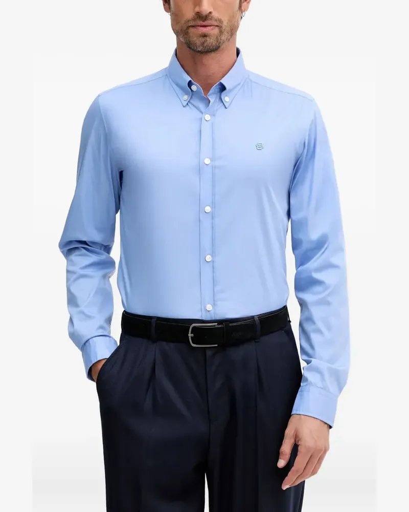 HUGO BOSS Hemd mit Logo-Detail - Blau Blau