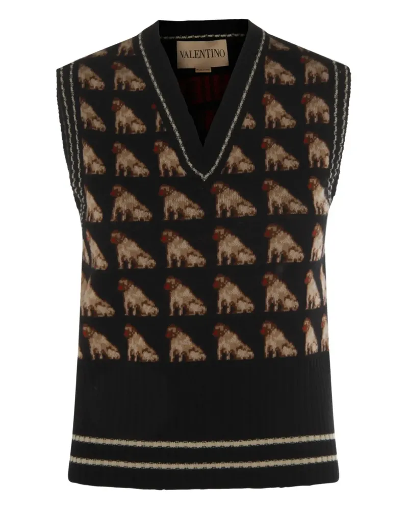 Valentino Garavani animal-print vest - Schwarz Schwarz