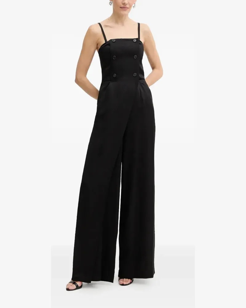 Karl Lagerfeld button-embellished jumpsuit - Schwarz Schwarz