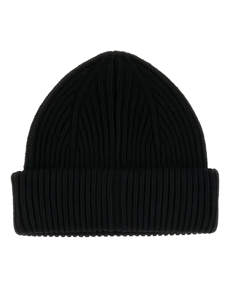 Lanvin Gerippte Beanie - Schwarz Schwarz
