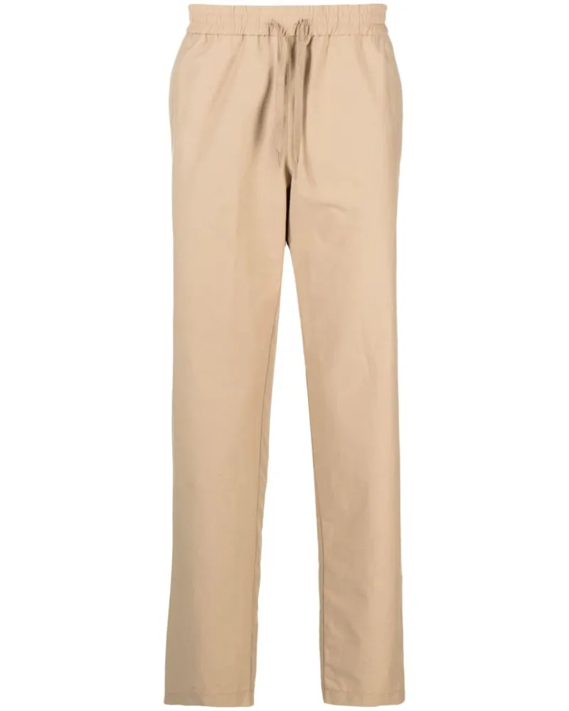 Moschino Straight-Leg-Hose mit Logo-Stickerei - Nude Nude