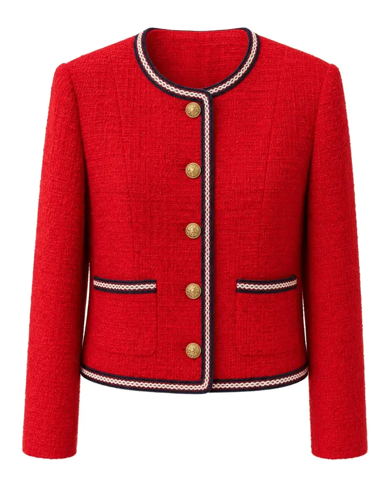 Alice + Olivia Avalon Tweed-Jacke - Rot Rot