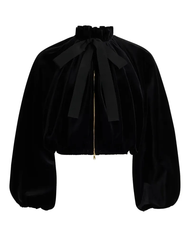 Patou Jacke aus Samt mit Ballonärmeln - Schwarz Schwarz