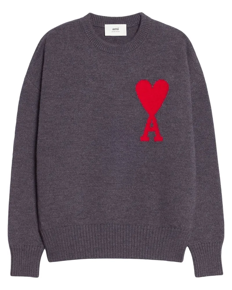 AMI Paris Ami de Coeur Pullover - Grau Grau