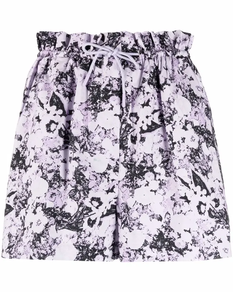 REMAIN Shorts mit Paperbag-Taille - Violett Violett