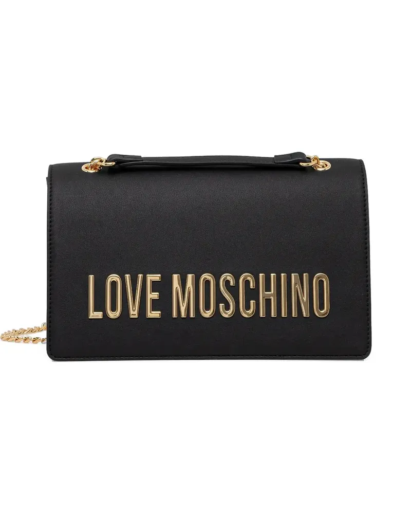 Moschino Schultertasche mit Logo - Schwarz Schwarz